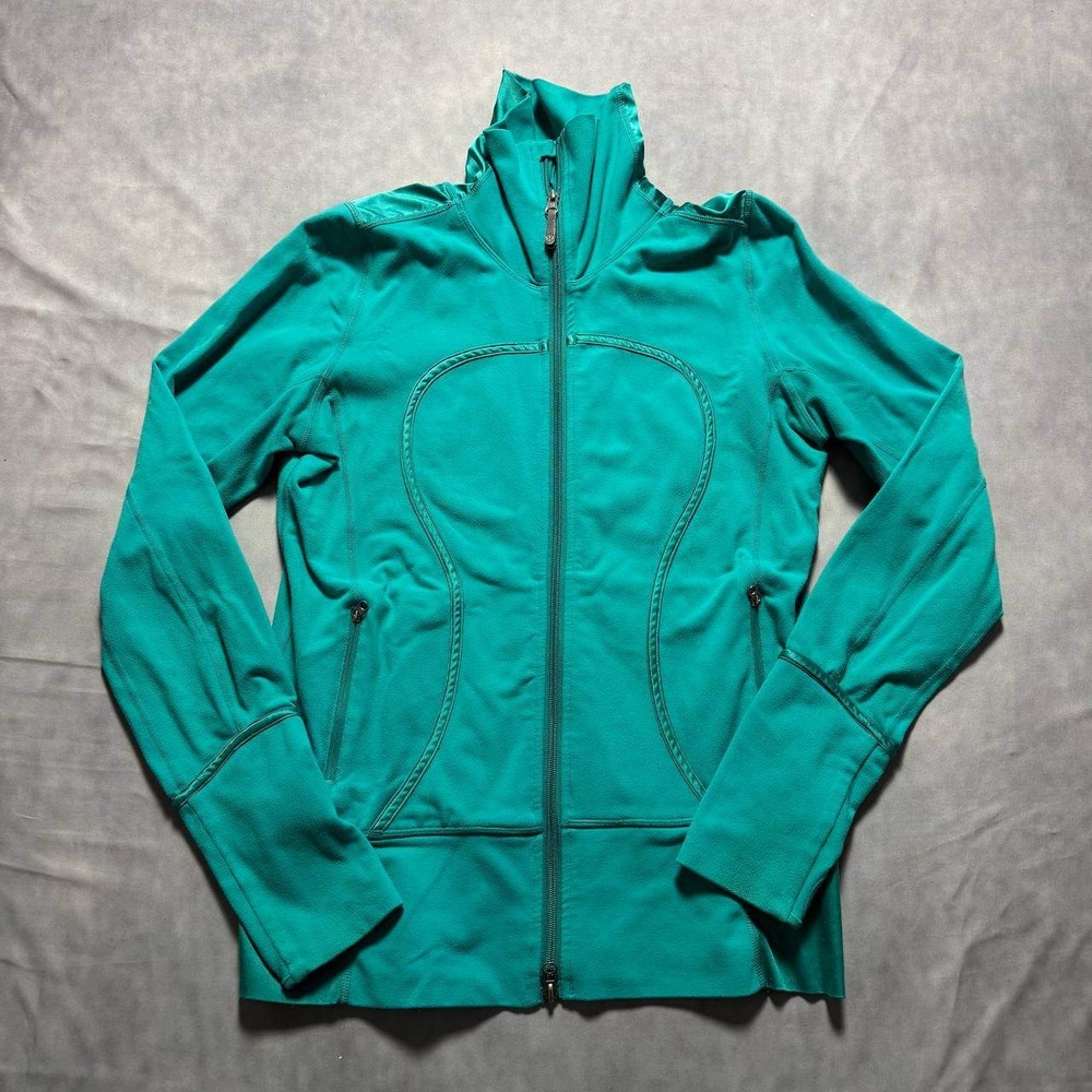 Lululemon Define Jacket Teal Green Full Zip Athletic Yoga Workout Top Womens